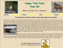 Tablet Screenshot of happytailsfarmnc.com